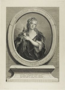 Ritratto di Adrienne Le Couvreur da Pierre Imbert Drevet