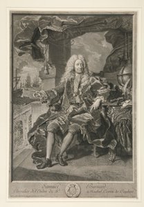 Ritratto di Samuel Bernard, Conte di Coubert da Pierre Imbert Drevet