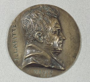 Medaglione con un ritratto di Jacques Lafitte (1767-1844) 1830 da Pierre Jean David d