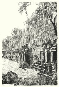Perron laterale della Terrazza degli Elefanti (incisione) da Pierre Jeannerat de Beerski