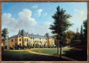 Primo Impero: Vista del castello di Malmaison, facciata sul parco da Pierre Joseph Petit