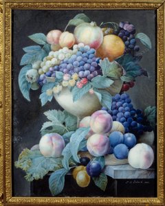 Uva in una coppa da Pierre Joseph Redouté