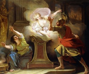 Enea insegue Elena nel tempio di Vesta da Pierre Lacour