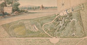 Piano per il Giardino del Château de Bagatelle, 1817 da Pierre Lapie