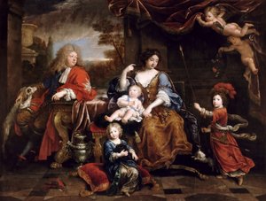 Luigi di Francia, Gran Delfino 1661-1711, con la sua famiglia