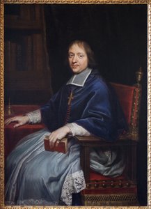 Ritratto di Jacques Benigne (Jacques-Benigne) Bossuet (1627-1704), durante la sua prima nomina a vescovo di Condom (Gers), nella sua biblioteca. Dipinto di Pierre Mignard (1612-1695), olio su tela da Pierre Mignard