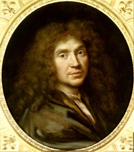 Ritratto di Molière (1622-1673) Jean Baptiste Poquelin. Olio su tela. Dipinto di Pierre Mignard (1612-1695) circa 1658. Chantilly, Museo Condé