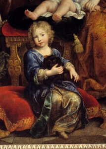 La famiglia di Luigi di Francia (1661-1711) figlio di Luigi XIV (1638-1715), noto come il Gran Delfino, nel 1687 con sua moglie Maria Anna Cristina di Baviera e i loro figli Luigi, Filippo (futuro Filippo V di Spagna) e Carlo
