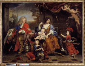 La famiglia di Luigi di Francia (1661-1711) figlio di Luigi XIV (1638-1715), noto come il Gran Delfino, nel 1687