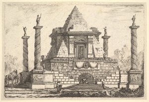 Architettura immaginaria con cammello e figure, dopo Della Bella da Pierre Moreau
