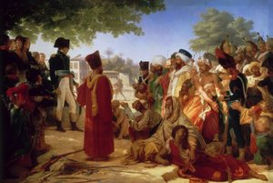 Francese:  Bonaparte fa la grazia ai ribelli del Cairo 23 ottobre 1798 Ottobre 1798 Napoleone Bonaparte grazia i ribelli al Cairo, 23 ottobre 1798 da Pierre Narcisse Guerin