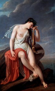 Saffo sulla scogliera di Lefkada, inizio 19° secolo da Pierre Narcisse Guérin Baron