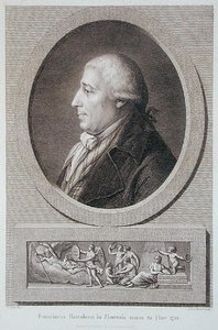 Ritratto di Francesco Bartolozzi (1727-1815) inciso da Jacques Brouillard (1744-1806) da Pierre Noel Violet