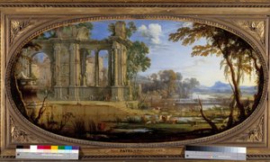 Paesaggio composto con rovine antiche Dipinto di Pierre Patel da Pierre Patel