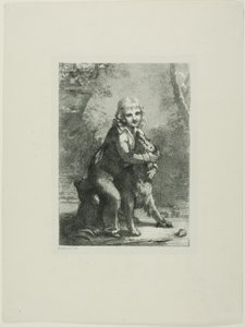 Ragazzo con cane da Pierre Paul Prud