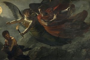 (dettaglio) Giustizia e Vendetta Divina Inseguono il Crimine da Pierre Paul Prudhon