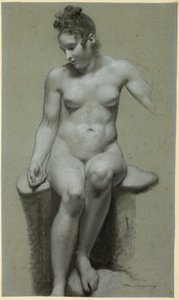 Nudo femminile seduto da Pierre Paul Prud