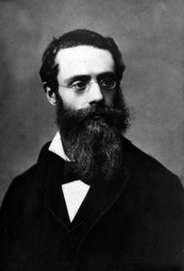Francis Tattegrain (1852-1915), pittore francese fotografato da Pierre Petit tra il 1880 e il 1890, estratto dalla collezione Felix Potin, 500 celebrità contemporanee, Pittura Francia