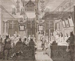 Re Carlo II che cena con Lucy Walter da Pierre Philippe