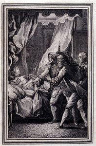 La Mandragora - in "Contes et nouvelles en vers" di Jean La Fontaine. 1776. Illustrazione di P.P. Choffard.