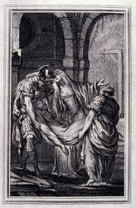 La Matrona di Efeso - in "Racconti e novelle in versi" di Jean La Fontaine. 1776. Illustrazione di P.P. Choffard.