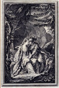 La fidanzata del re di Garbe - in “Tales et nouvelles en vers” di Jean La Fontaine. 1776. Illustrazione di P.P. Choffard.