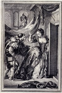 Il Calendario degli Aniardi - in "Racconti e novelle in versi" di Jean La Fontaine. 1776. Illustrazione di P.P. Choffard. da Pierre Philippe Choffard