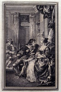 Le Magnifique - in "Tales et nouvelles en vers" di Jean La Fontaine. 1776. Illustrazione di P.P. Choffard. da Pierre Philippe Choffard