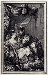 Monna Lisa - in "Contes et nouvelles en vers" di Jean La Fontaine. 1776. Illustrazione di P.P. Choffard.