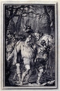 La preghiera di San Giuliano. In "Racconti e novelle in versi" di Jean de La Fontaine, Amsterdam 1776. illustrato da P.P. Choffard. da Pierre Philippe Choffard