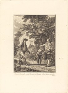 Ognuno rispetta il lavoro degli altri, affinché il proprio sia al sicuro da Pierre Philippe Choffard after Jean Michel Moreau