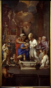 Il battesimo di Costantino (Costantino I il Grande, 270-337) da Pierre Puget