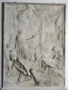 Basso rilievo della Peste di Milano - San Carlo Borromeo in preghiera da Pierre Puget