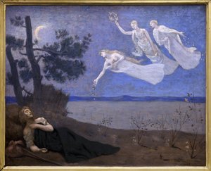 Le Reve (vede nel sonno Amore, Gloria e Ricchezza apparirgli) da Pierre Puvis de Chavannes