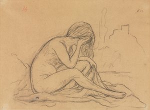 Studio di un nudo femminile (recto)