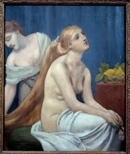 Donna alla toilette