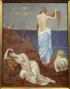 Giovani ragazze sulla spiaggia