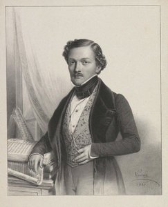 Ritratto del cantante Gilbert-Louis Duprez da Pierre Roch Vigneron