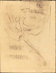 Donna e uccello, 22 febbraio 1912, cena giapponese da Pierre Roche