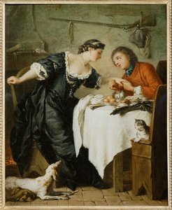 Le faucon - Il falco, dalle Favole di Lafontaine ... da Pierre Subleyras