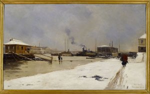 Il basso porto del ponte Tolbiac durante l