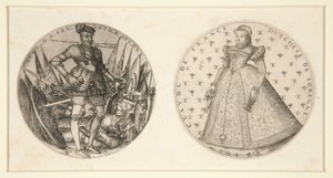 Carlo III Duca di Lorena e Claudia di Francia da Pierre Woeiriot