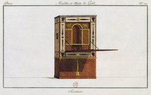 Scrivania, tavola 101, illustrazione da Collection de meubles et objects de gout da Pierre de La Mesangere