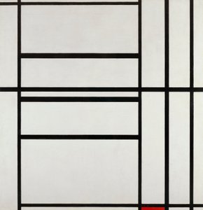 Composizione n. 1 con grigio e rosso 1938, di Piet Mondrian (1872-1944) da Piet Mondrian