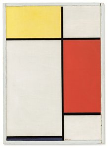 Composizione: No. II, con giallo, rosso e blu da Piet Mondrian