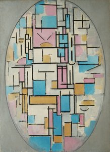 Composizione in ovale con piani di colore 1 da Piet Mondrian