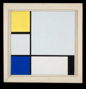 Composizione con giallo, blu, nero e azzurro da Piet Mondrian