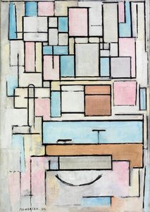 Composizione con piani di colore: Facciata da Piet Mondrian