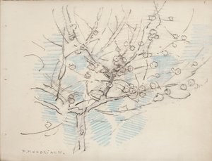 Albero in fiore, c.1917-18 da Piet Mondrian