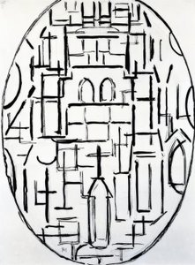 Piet Mondrian (1872-1944), Chiesa a Domburg, 1914